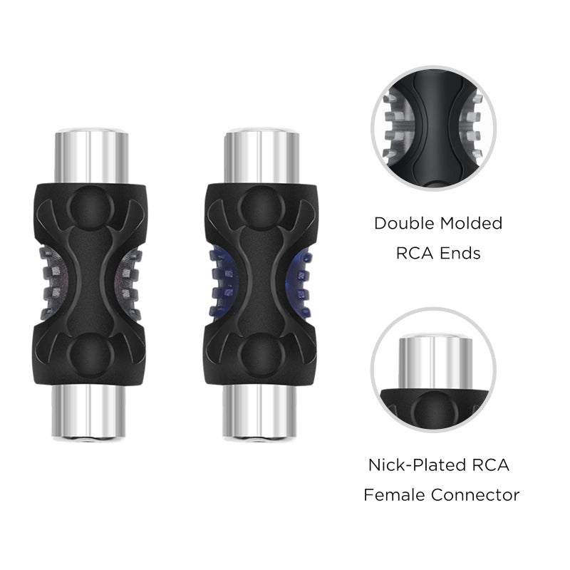 RECOIL Speaker Wire to RCA Adapter With Female Coupler (Pair) - Image 5