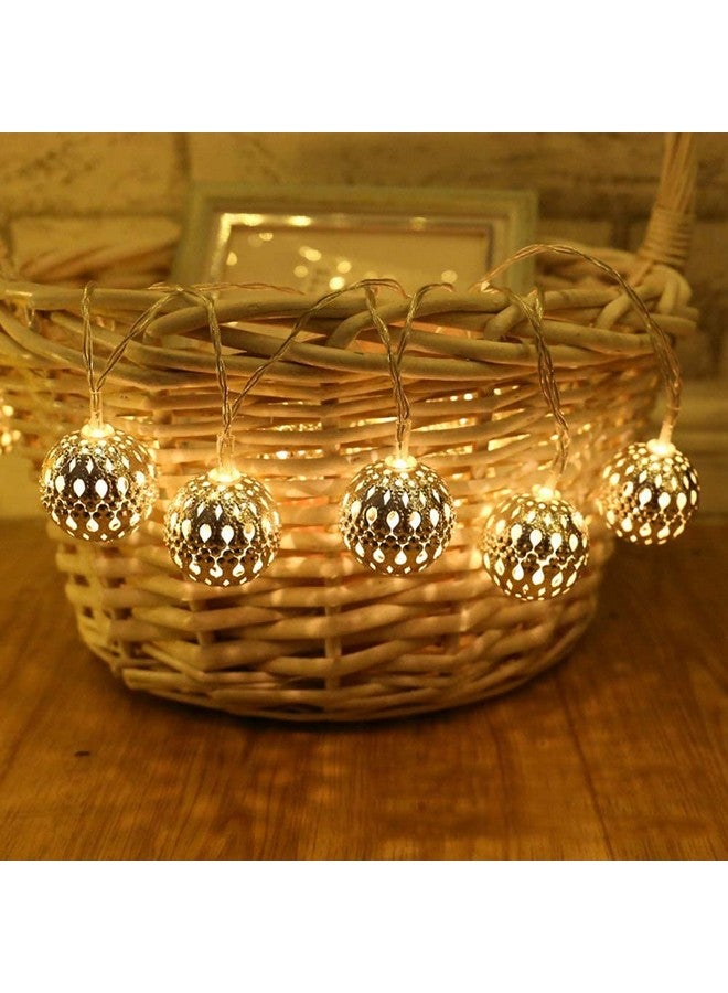 Litehom Moroccan Ball 11ft 16LED Fairy String Light, Diwali Lights for Decoration for Home, led Lights for Home Decoration, Diwali Lights (Warm-White) - Image 5