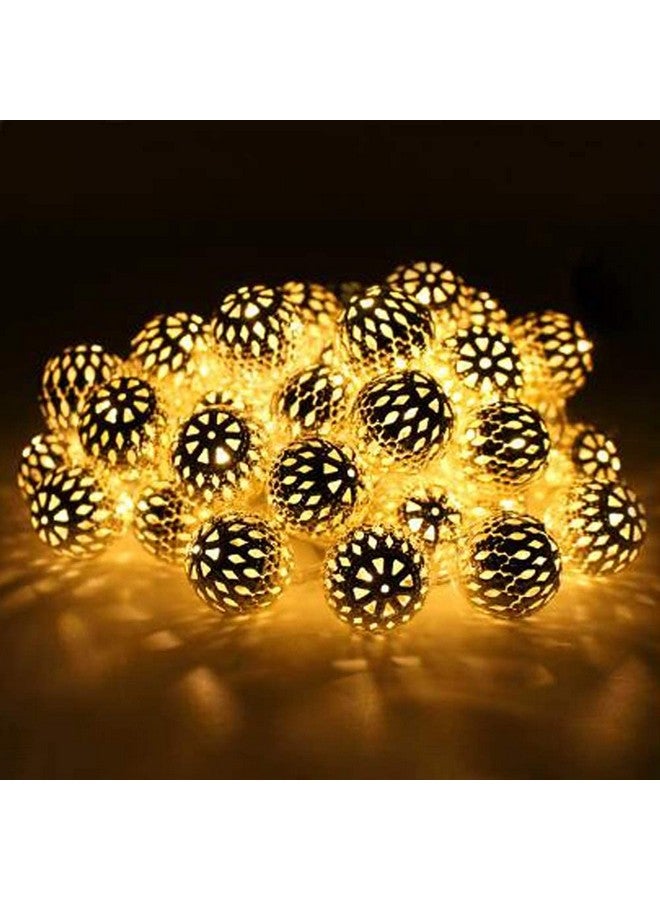 Litehom Moroccan Ball 11ft 16LED Fairy String Light, Diwali Lights for Decoration for Home, led Lights for Home Decoration, Diwali Lights (Warm-White) - Image 2