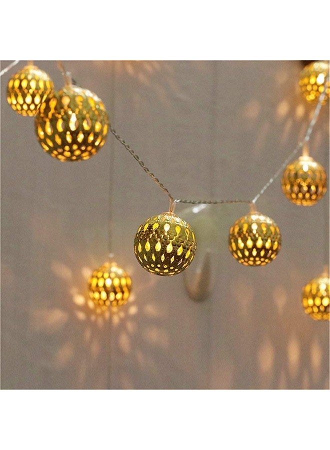 Litehom Moroccan Ball 11ft 16LED Fairy String Light, Diwali Lights for Decoration for Home, led Lights for Home Decoration, Diwali Lights (Warm-White) - Image 4