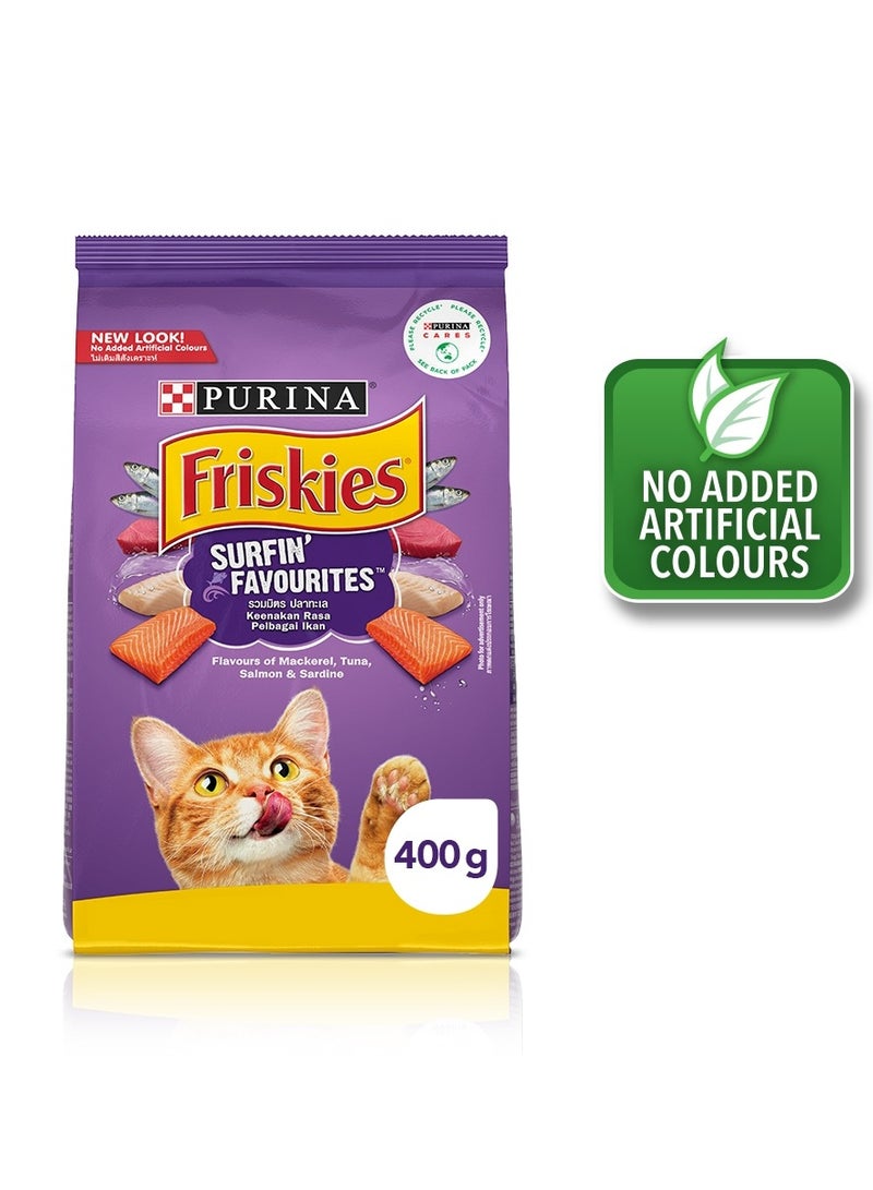 Purina Friskies Surfin Favourites Adult Cat Food 400 G - Image 1