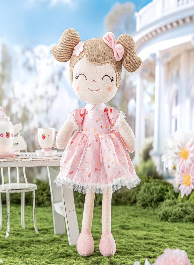 Gloveleya Baby Girl Gift Soft First Baby Doll Plush Doll Floral Pink 16" - Image 2