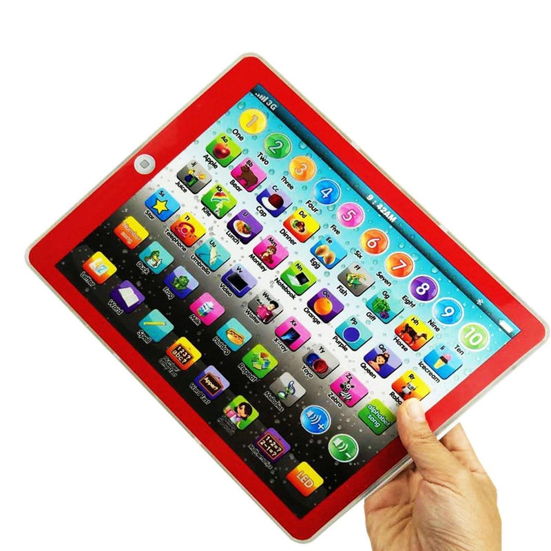 Toddler Learning Tablet: 7-Inch Red ABS Interactive Pad - Fun Music & Multi-Skill Learning Electronic Toy for Preschool Boys, Girls & Kids Aged 2-5 - Image 1