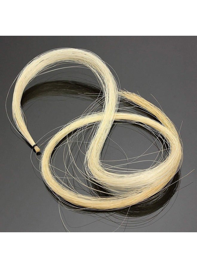 KAIY 2 Hanks Mongolian Horse Bow Hair for Violin, Professional Violin Bow Hair Made of Genuine, 29.5 Inch Natural White - Image 3
