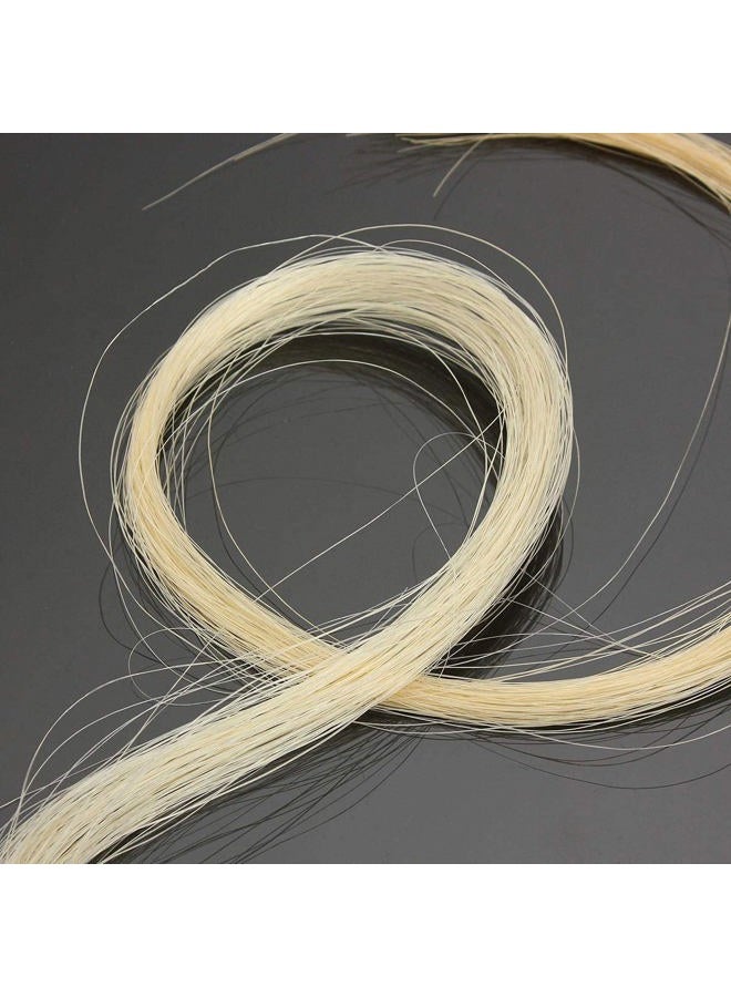 KAIY 2 Hanks Mongolian Horse Bow Hair for Violin, Professional Violin Bow Hair Made of Genuine, 29.5 Inch Natural White - Image 4
