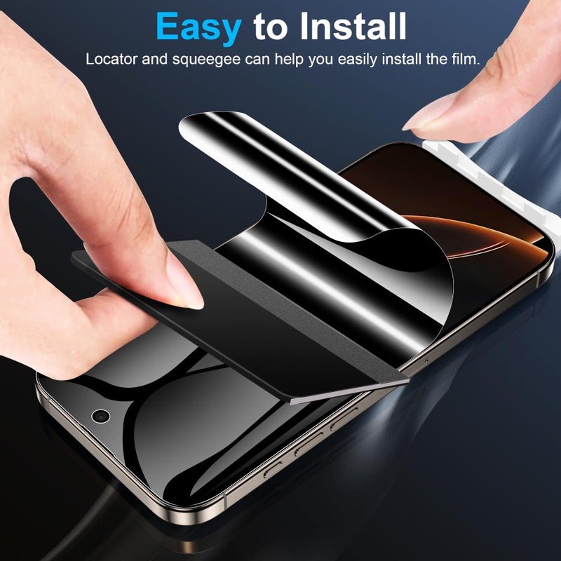 LYWHL 2 Pack for iPhone 16 Pro Max Privacy Screen Protector [Like Original Touch Sensitivity], Anti-Spy Private iPhone 16 Pro Max Film [Non-Glass], Case Friendly, Scratch-Resistant, Self-Healing - Image 5