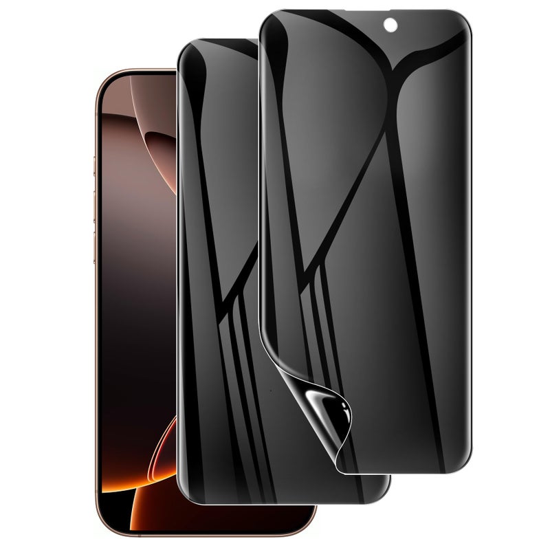 LYWHL 2 Pack for iPhone 16 Pro Max Privacy Screen Protector [Like Original Touch Sensitivity], Anti-Spy Private iPhone 16 Pro Max Film [Non-Glass], Case Friendly, Scratch-Resistant, Self-Healing - Image 1