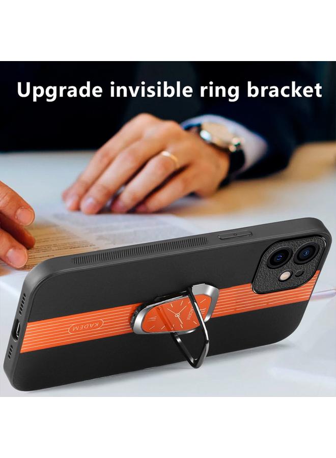 S-TOP Case For iPhone 15 Pro Magnetic Litchi Leather Back Phone Case with Holder - Image 5