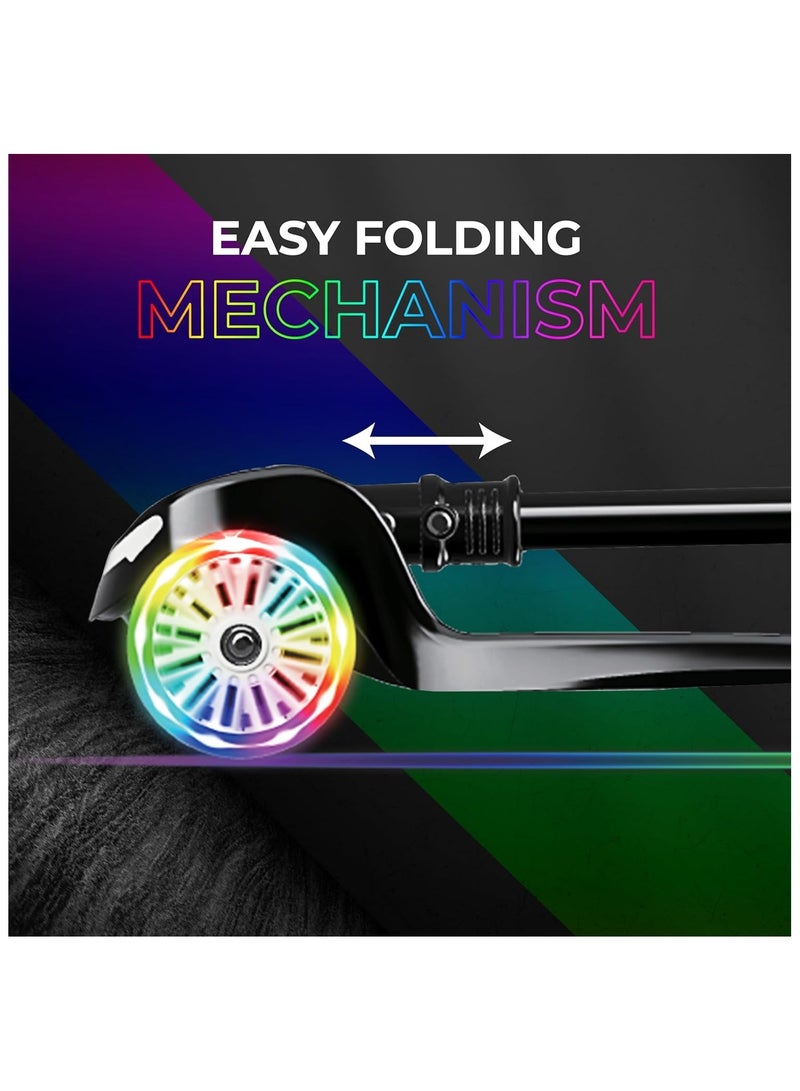 ليت سكوتر ثلاثي العجلات القابل للطي مع إضاءة لافا للأطفال، بتقنية التوجيه المائل - Image 5