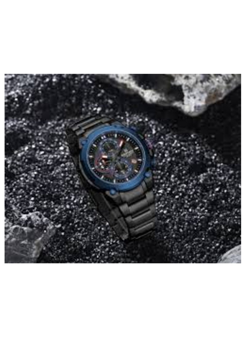 NAVIFORCE - NF8071 Men's Chronograph Watch – Black & Blue Stainless Steel, Sporty Luxury Design, Waterproof - Image 1