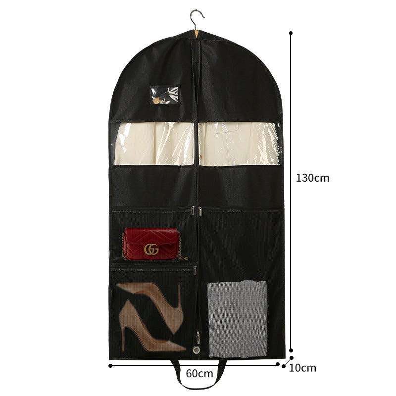 Thickened Non-Woven Garment Dust Cover Storage BagMulti-grid dress cover [medium size] 130CM Multi-grid dress cover [medium size] 130CM 