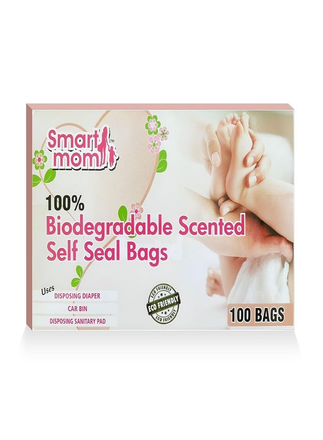 TurtleGrip Smart Mom Diaper Disposal Bags – Eco-Friendly, Scented, Leak-Proof Design, Pack of 100 (White) - Image 1