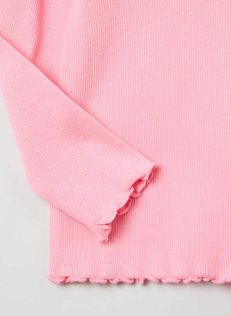 Ovs Long-Sleeve T-Shirt With Wavy Trims