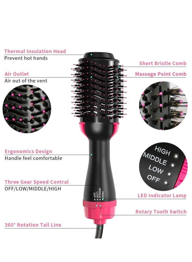 general Hot Hair Brush For Women/Hair Dryer Brush  Volumizer Professional Brush Hairdryer Hot Comb Hair Blower and Styler (Black) - Image 2