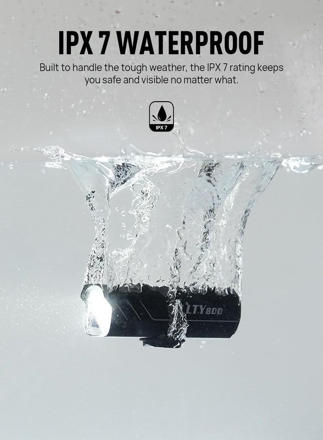 Magicshine أضواء دراجة ماجيكشاين ألتّي للركوب - 400، 600، 800 ضوء دراجة على الطريق، قابل لإعادة الشحن عبر USB نوع-C، ضوء دراجة LED مقاوم للماء IPX7 لراكبي الدراجات على الطرق الحضرية (ألتّي 800 V2.0) - Image 5