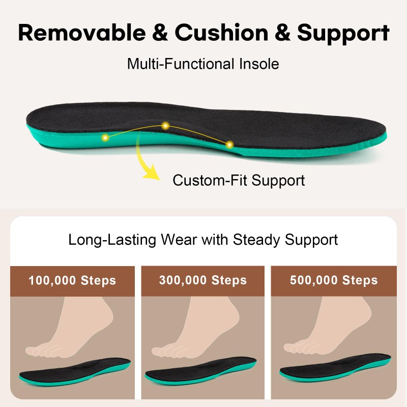 LongBay Mens Slippers with Removable Supportive Insole Slip on Casual House Shoes for Indoor Outdoor Bedroom Garden Black, 11 - Image 3