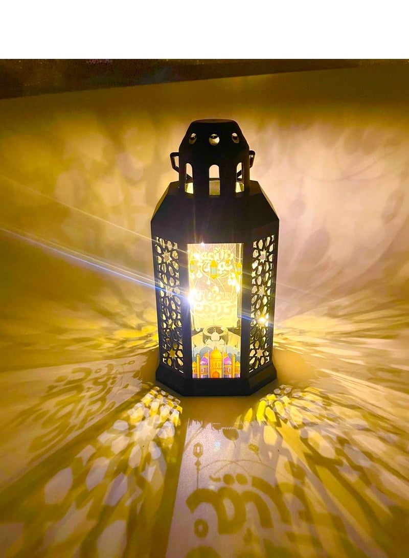 DEHKAH Ramadan light lantern, size 30*15*15, color black - Image 1