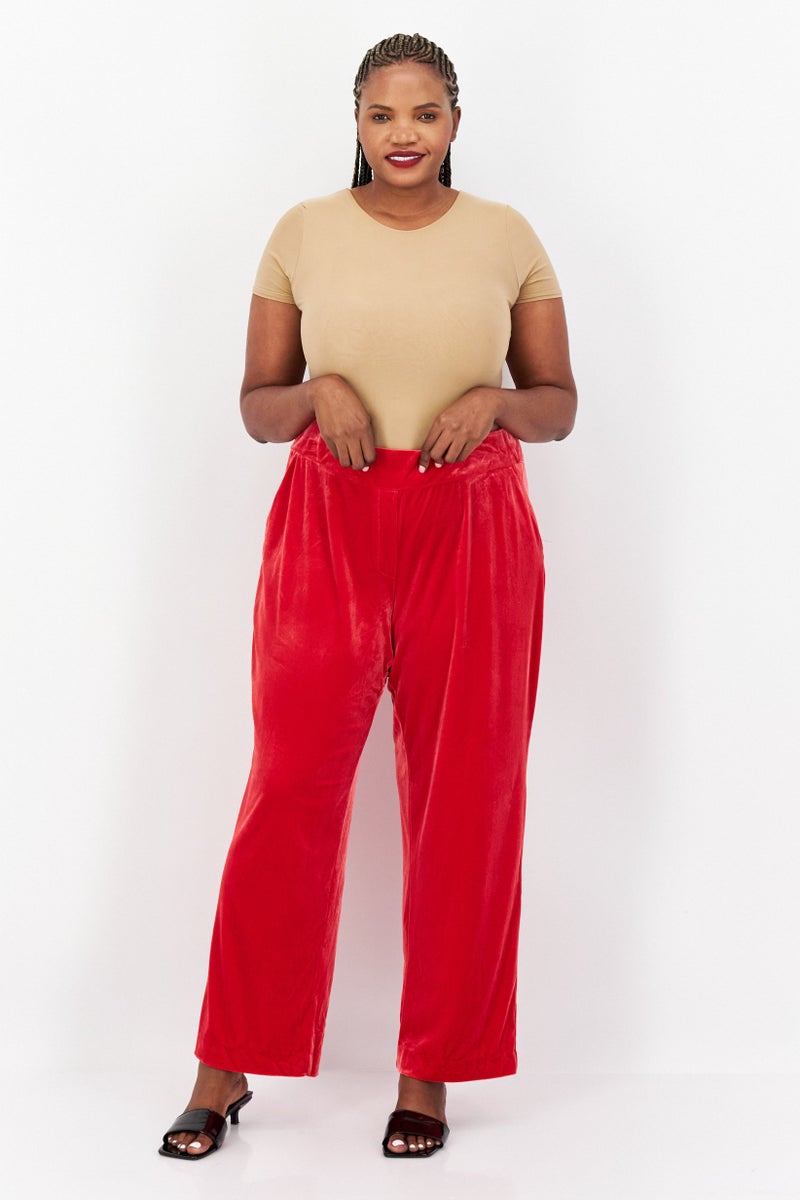 Jones New York Women Plus Size Plain Trouser, Red - Image 3