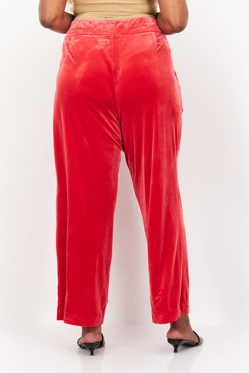 Jones New York Women Plus Size Plain Trouser, Red - Image 2