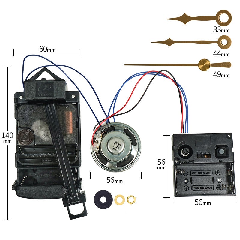 Sale 4X 4 Westminster Music Box With Horn 12888 Swing Clock Movement Timepiece Accessories Set - Image 1