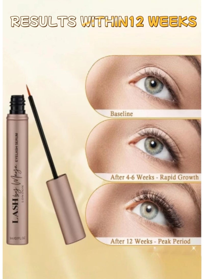 لاش من مايا Lash by Maya Serum، رموش أصلية رسمية من مايا لندن، مصل نمو الرموش، تعزيز الرموش، لم يتم الإساءة إلى القسوة على الحيوانات، 3 مل - Image 5