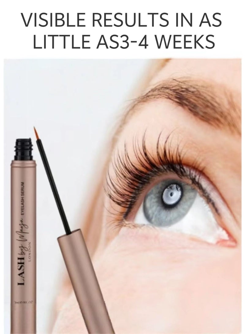 لاش من مايا Lash by Maya Serum، رموش أصلية رسمية من مايا لندن، مصل نمو الرموش، تعزيز الرموش، لم يتم الإساءة إلى القسوة على الحيوانات، 3 مل - Image 2