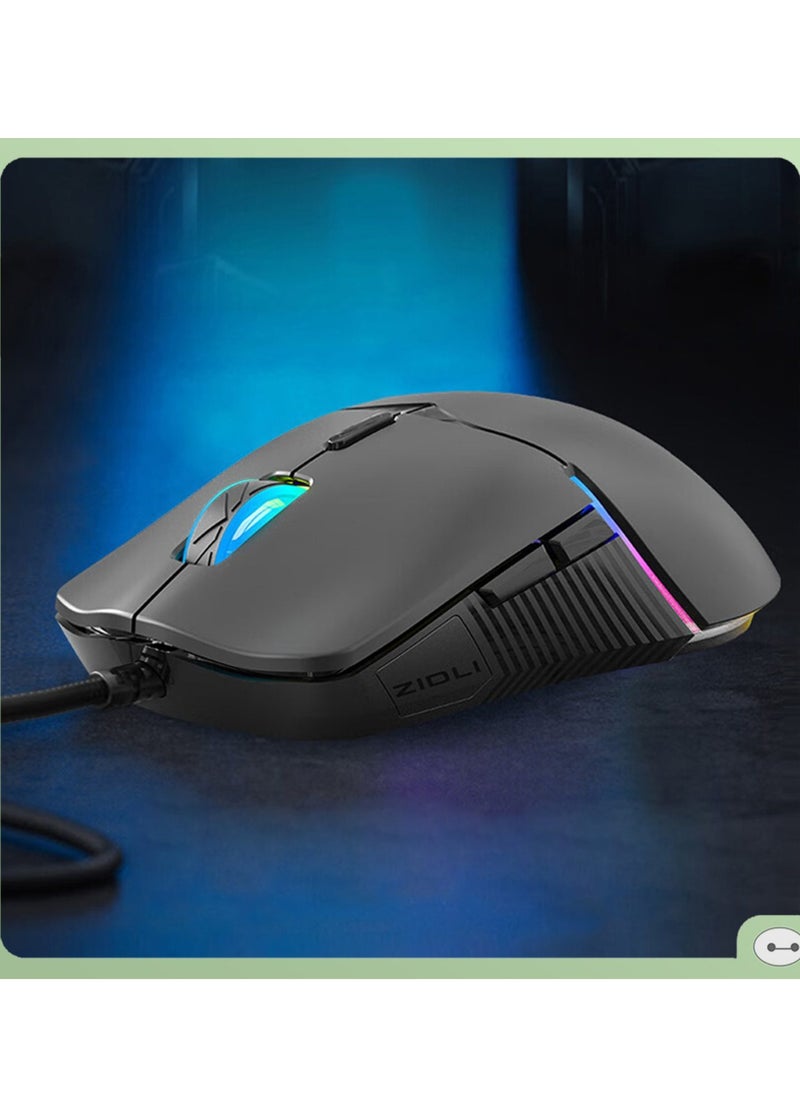 ZIDLI M80 RGB Gaming Mouse - 8800 DPI - Superlight 69G (Black)  - Image 2