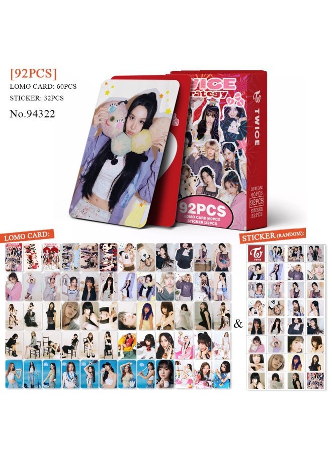 NIBEMINENT 92 Pcs Kpop TWICE STRATEGY Lomo Cards Card For Fans Collection Gifts - Image 1