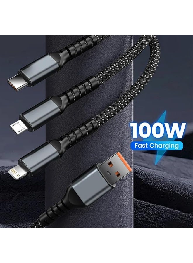 كابل شحن سريع 3 في 1 من USB-A إلى Type-C / Lightning / Micro USB - Image 5