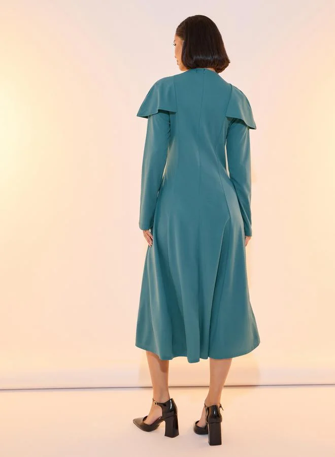 Take Two A-Line Teal Dress