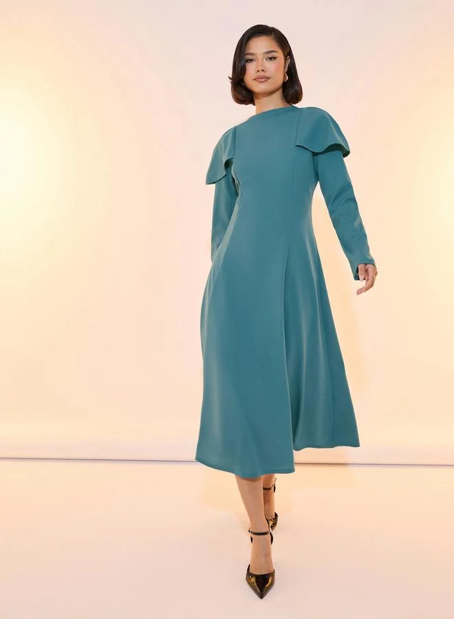 Take Two A-Line Teal Dress