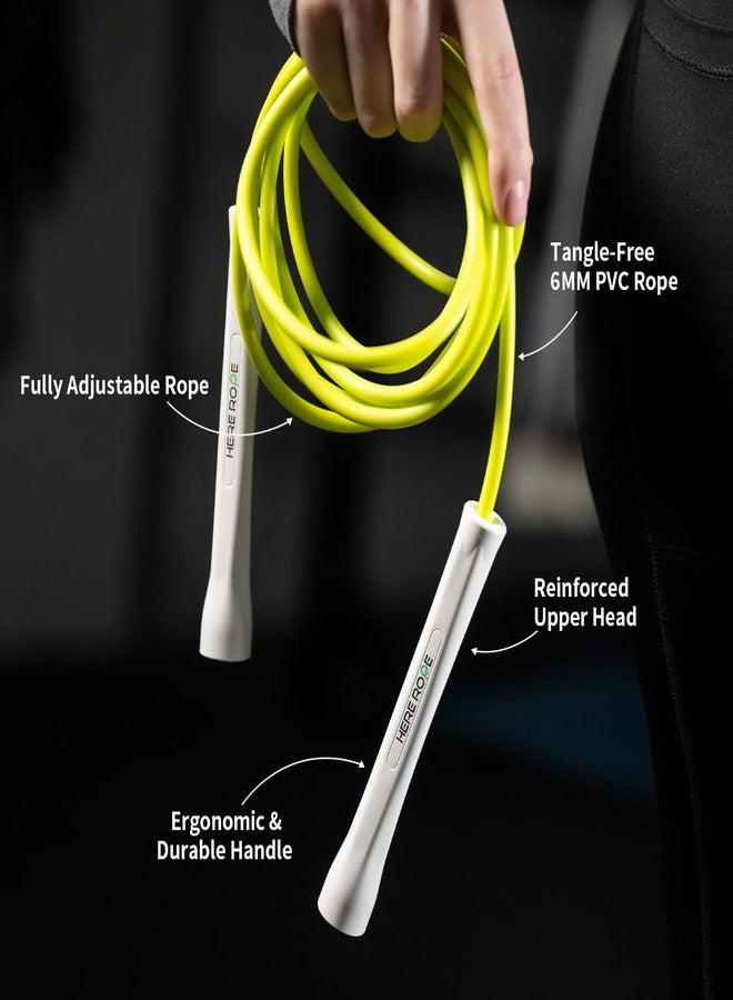 WILLGOO Hererope 6MM PVC Jump Rope for Men & Women Fitness, Speed, Tricks, Cardio Training, Boxing Jump Rope with Unbreakable Handles and Non-Kinking Skipping Rope, Adjustable Jumprope for Indoor Outdoor - Image 3