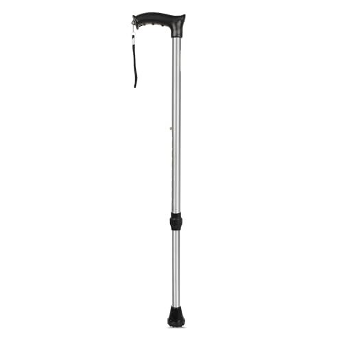 iwalk; Changing Lives iWalk Walking Stick for Old People, Adult Men/Women, Patients & Physically Challenged with Adjustable Height Strong Steel Body (Silver). - Image 1