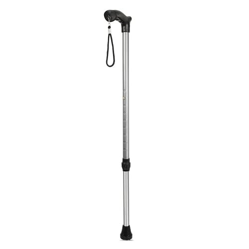 iwalk; Changing Lives iWalk Walking Stick for Old People, Adult Men/Women, Patients & Physically Challenged with Adjustable Height Strong Steel Body (Silver). - Image 5