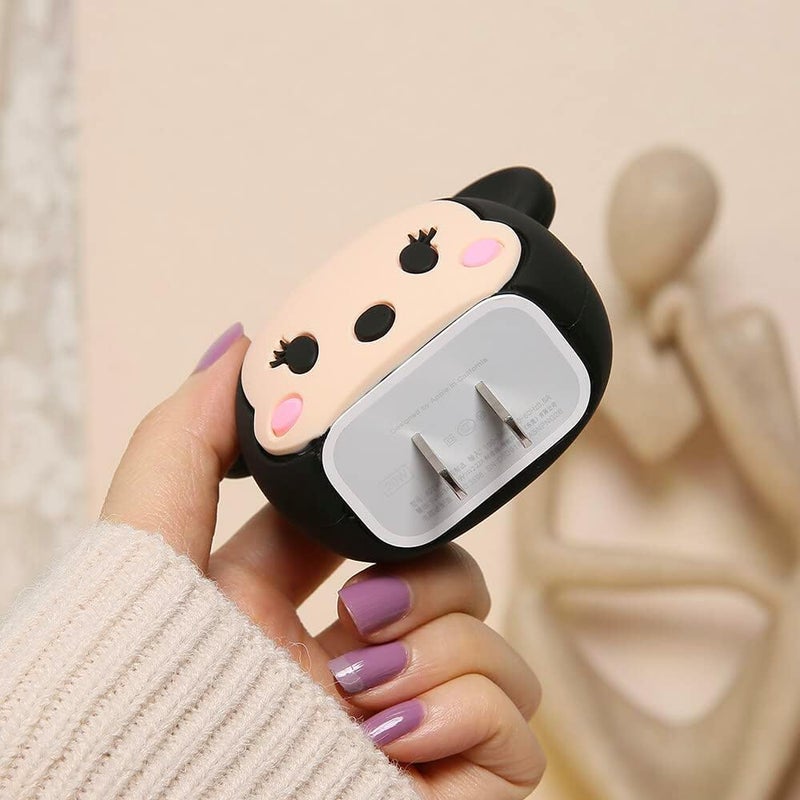 iTronix Cable Protector with 3D Cute Pattern for iPhone Charger only 18W & 20W, Data Line Wire Saver Charging Cable Charger Protective Cable, Full Protection Cover 4 in 1 (Minnie) - Image 5