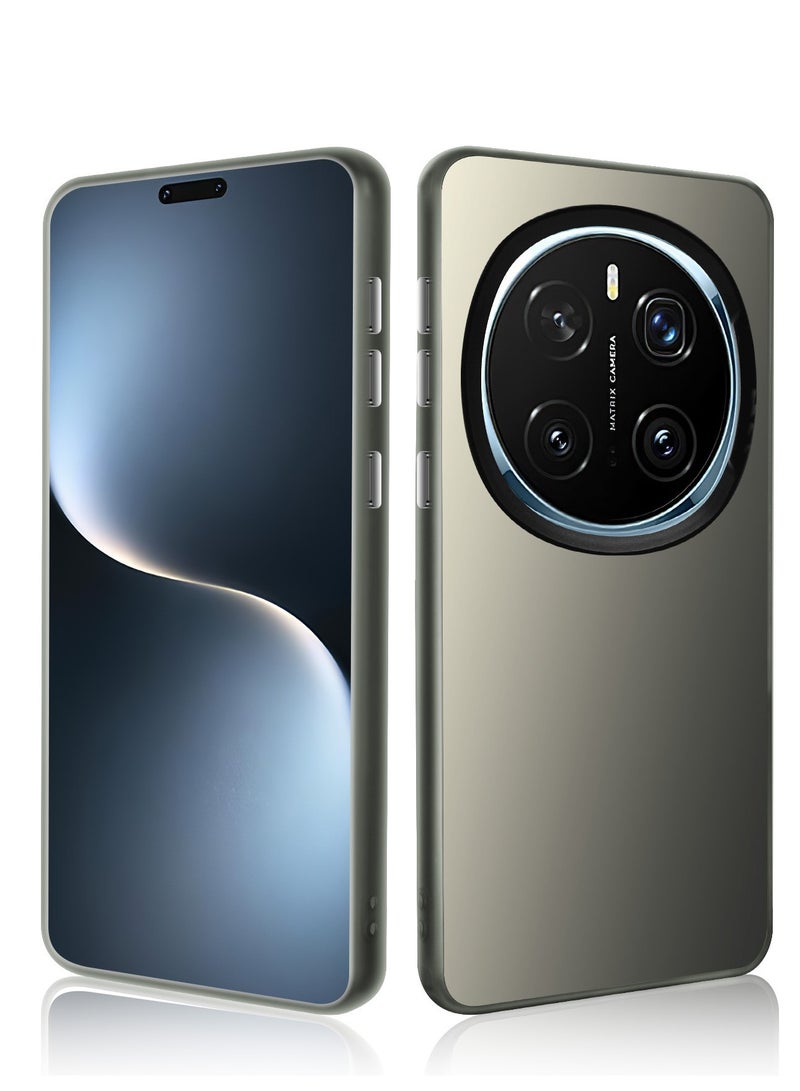 ليوشان رماديجراب هاتف هونر ماجيك 7 برو، جراب هاتف نحيف من مادة TPU، جراب واقٍ كامل مقاوم للصدمات بزاوية 360 درجة لهاتف هونر ماجيك 7 برو. - Image 1