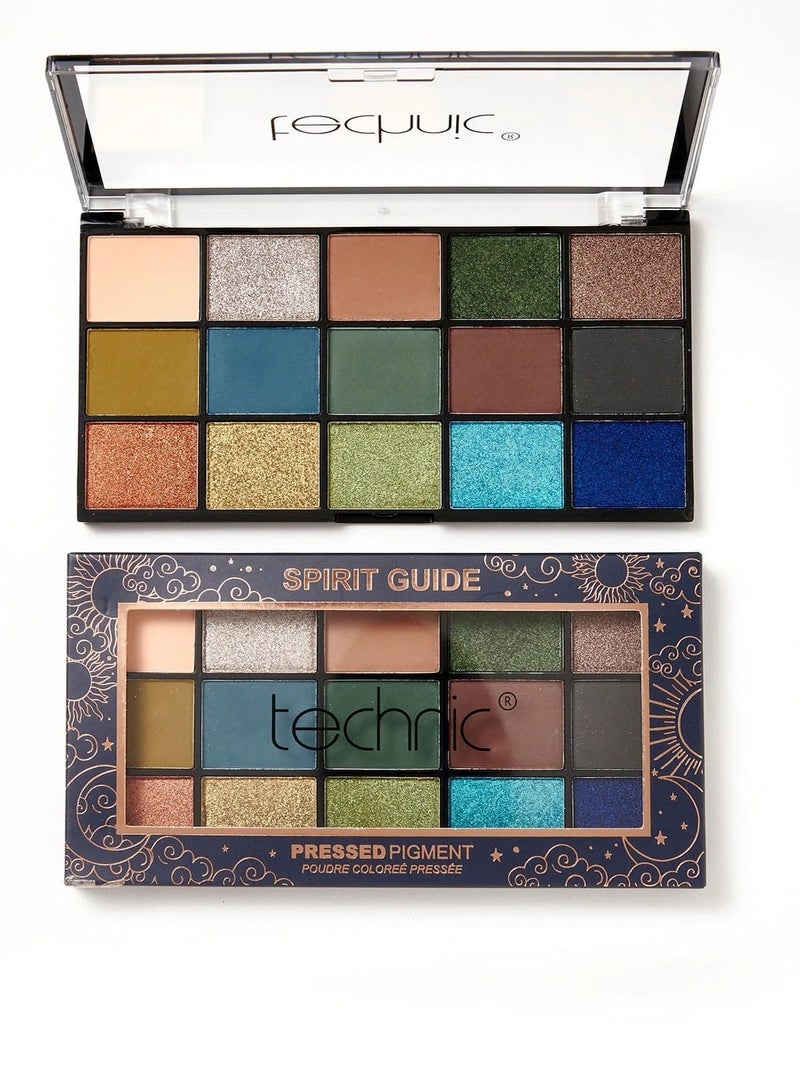 Technic 15 shades pressed pigments eyeshadow palette- Spirit Guide - Image 1