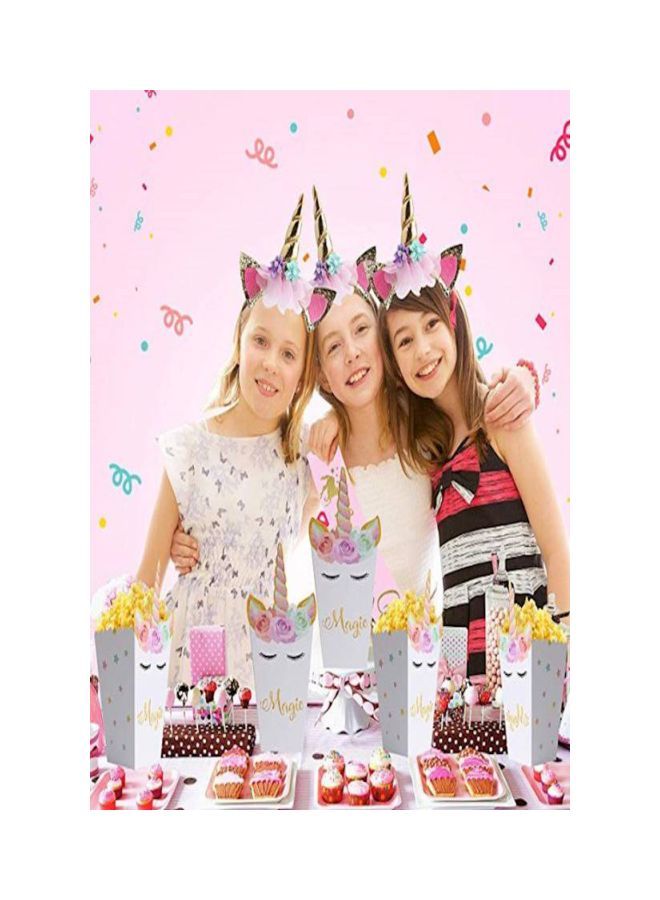 NIBEMINENT 24-Pieces Rainbow Unicorn Popcorn Party Packs - Image 4