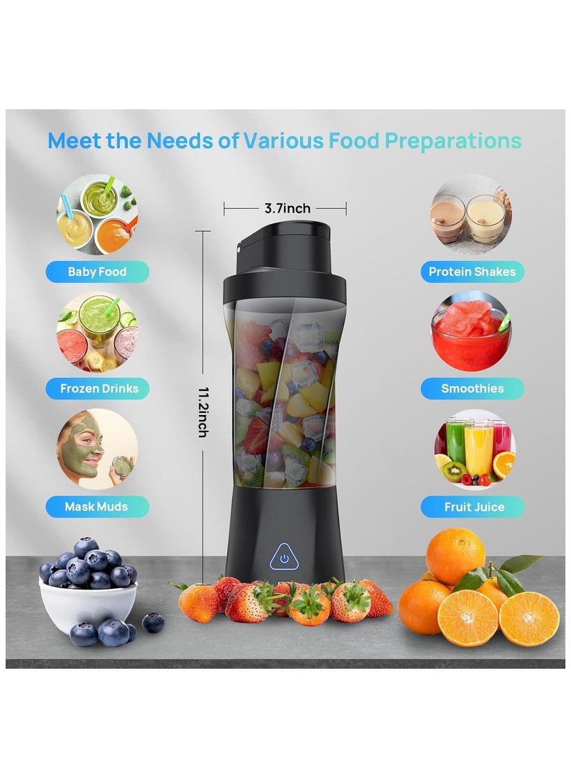 NNEWVANTE 360W Portable Blender Cordless, 22oz Personal Blender for Smoothies and Shakes, Mini Blender Bottle with 6000mah Battery, BPA Free, 22000rpm Small Travel Blender Cup for Home, Kitchen, Gym  - Image 3