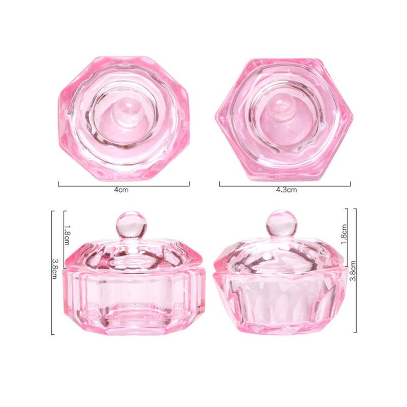 Multi item matching Baluue 2 Pieces Pink Crystal Nail Art Liquid Holder Cups with Lids Octagonal and Hexagonal Glass Manicure Containers for Nail Salon Gulf standard sizing alternatives Fast intercity distribution Freeze crack proof Daily repeated use trusted quality Storage burden minimized build Home & light industrial compatible Good ventilation Balanced weight Cross part assemble fit Cross product combo compatible Affordable purchase options Adjustable build Advanced minimal build Certified stocked merchandise Multiple sizes KSA market popular practical build Budget friendly sizing alternatives Diverse use resistant crafted quality Long term use design Transit damage prevent build Locally packed stock Market diverse application fit Temp & permanent project compatible Spec upgraded improved quality - Image 5