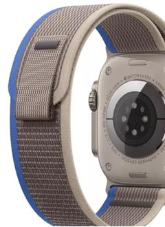 Replacement Band Compatible with Apple Watch New Release, Size 42/44/45/49 Color Gray with Blue
