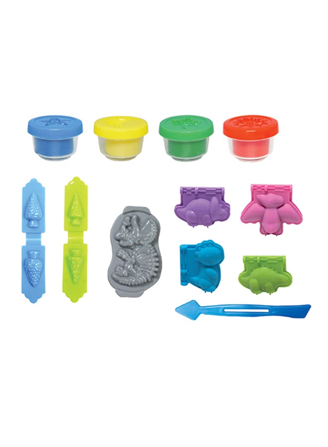 Moon Set Of 4 Funny Dino Dough Creations With Molds For 3 Years + - Image 1