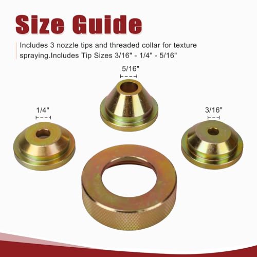 ZTTM Texture Sprayer Orifice Tip SetWalBoard Drywall Texture Hopper Gun 3 Nozzle Tips - Image 3