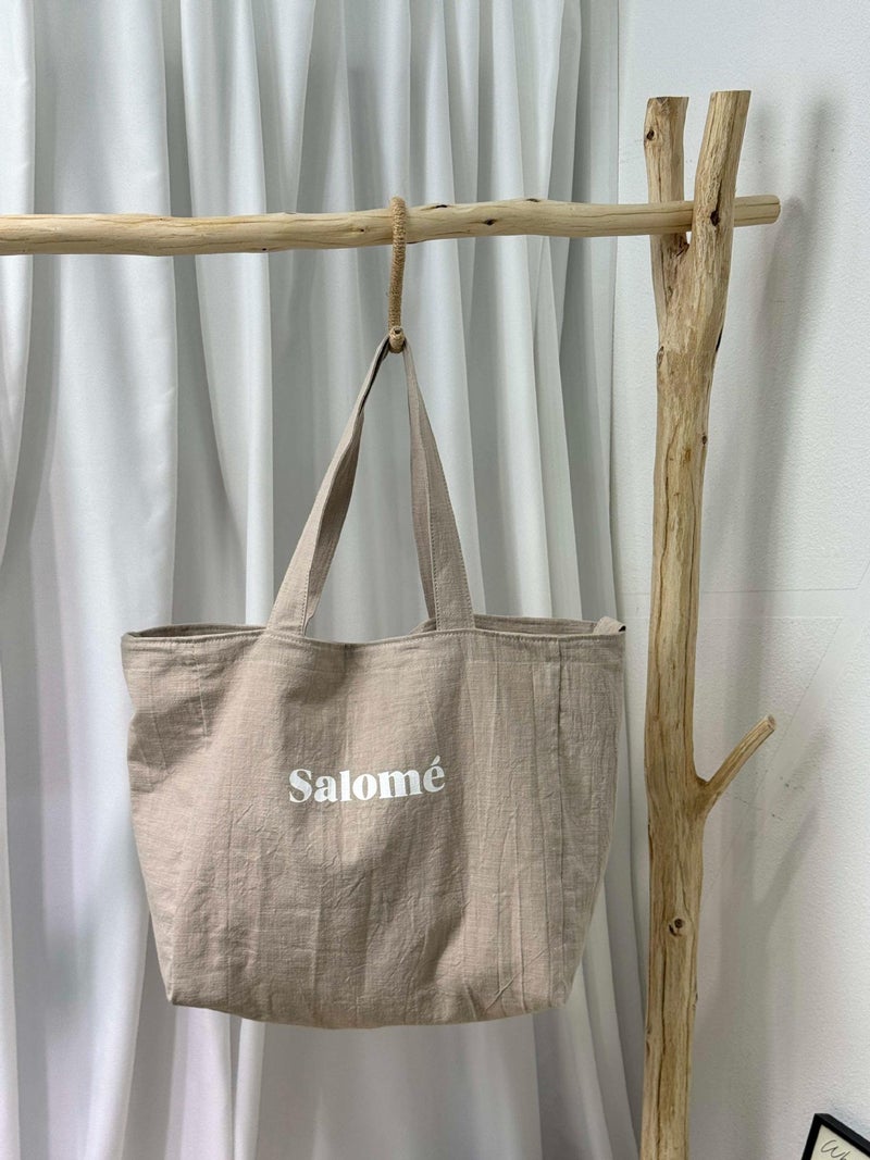 Japanese New Style Cotton Tote Bag, Large Capacity, Casual Canvas Shopper - Image 3