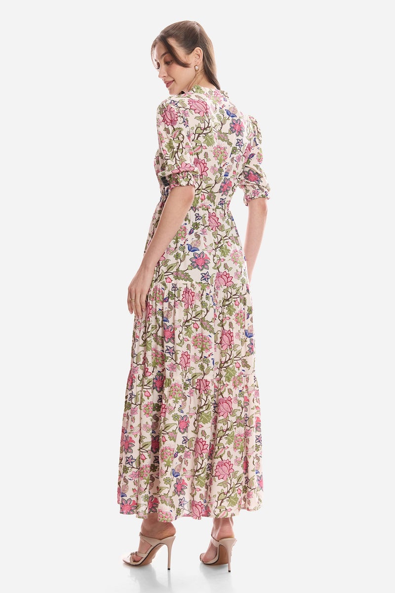 Virgio Floral Viscose Printed Maxi Dress for Women - Image 5