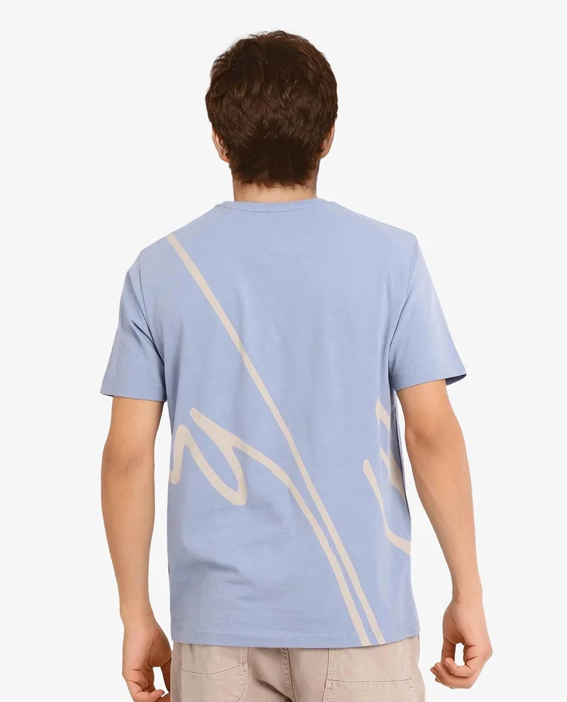Rare Rabbit Men's Graphic Signature Print T-Shirt