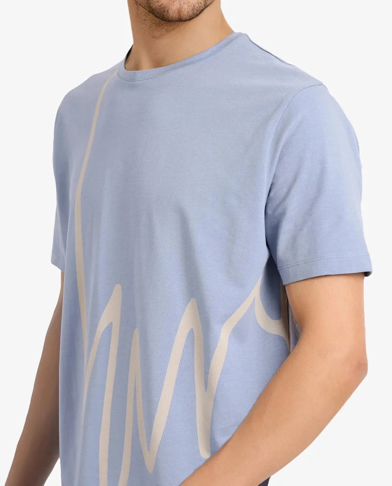 Rare Rabbit Men's Graphic Signature Print T-Shirt