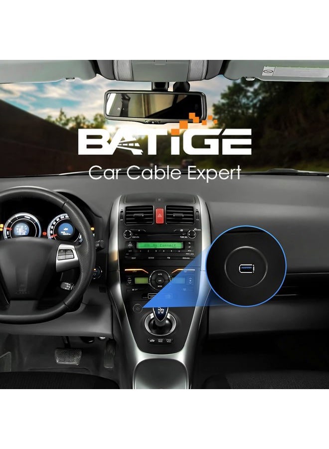 BATIGE Single Port USB 3.0 Male to Female AUX Car Mount Flush Cable Waterproof Extension for Car Truck Boat Motorcycle Dashboard Panel - 3ft - Image 4