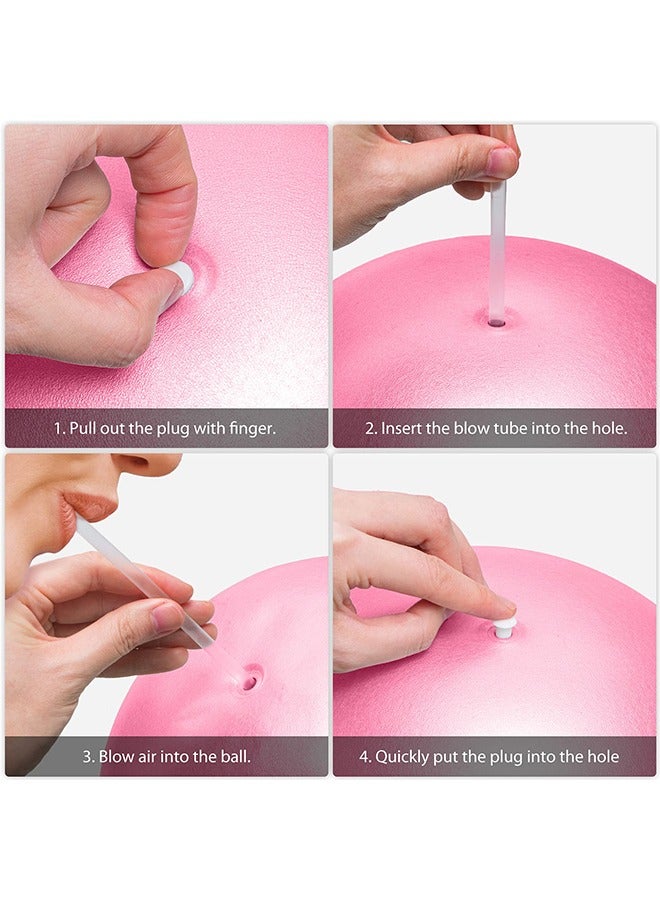 بوفان 3 قطع من كرات البيلاتس، كرة صغيرة 25 سم، كرة تمرين صغيرة للبيلاتس واليوغا وتدريب الجذع والعلاج الطبيعي والتوازن والاستقرار والتمدد - Image 2