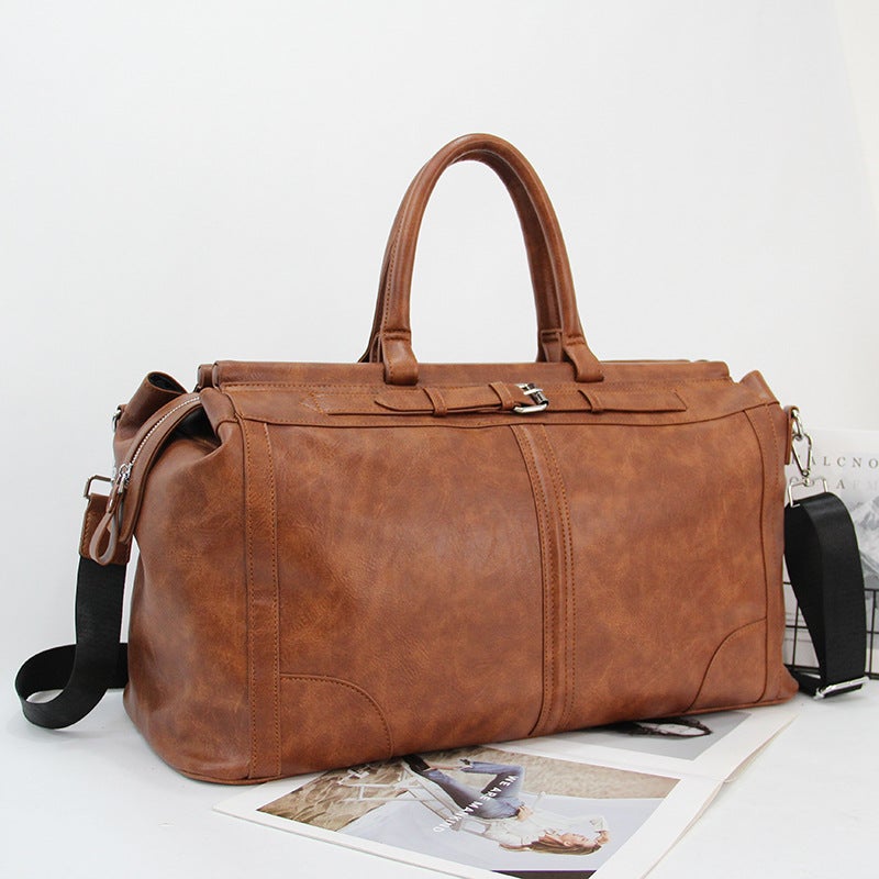 Men'S Retro Travel Bag Single Shoulder Crossbody Bag Large Capacity Luggage Bag Handbag Travel Bag Fitness Bag Trendy - Image 3